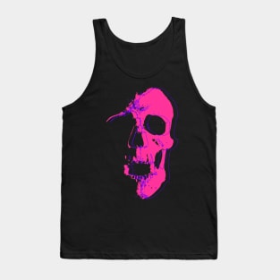 Neon Pink Skull Tank Top